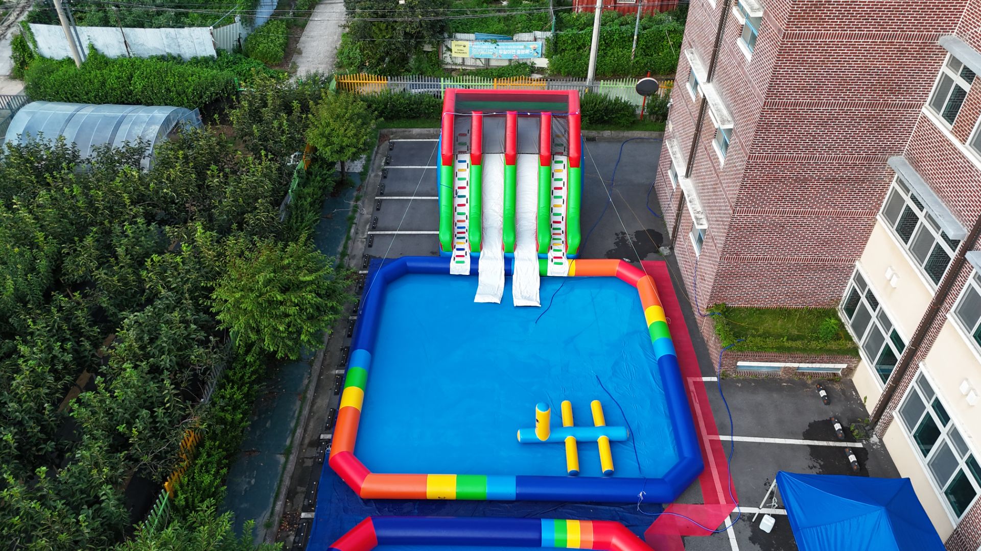 여름 물놀이 패키지 A  구성 : 대형 워터슬라이드 + 10m x 10m 풀장 (전화,카카오채널문의) 상세 이미지 5