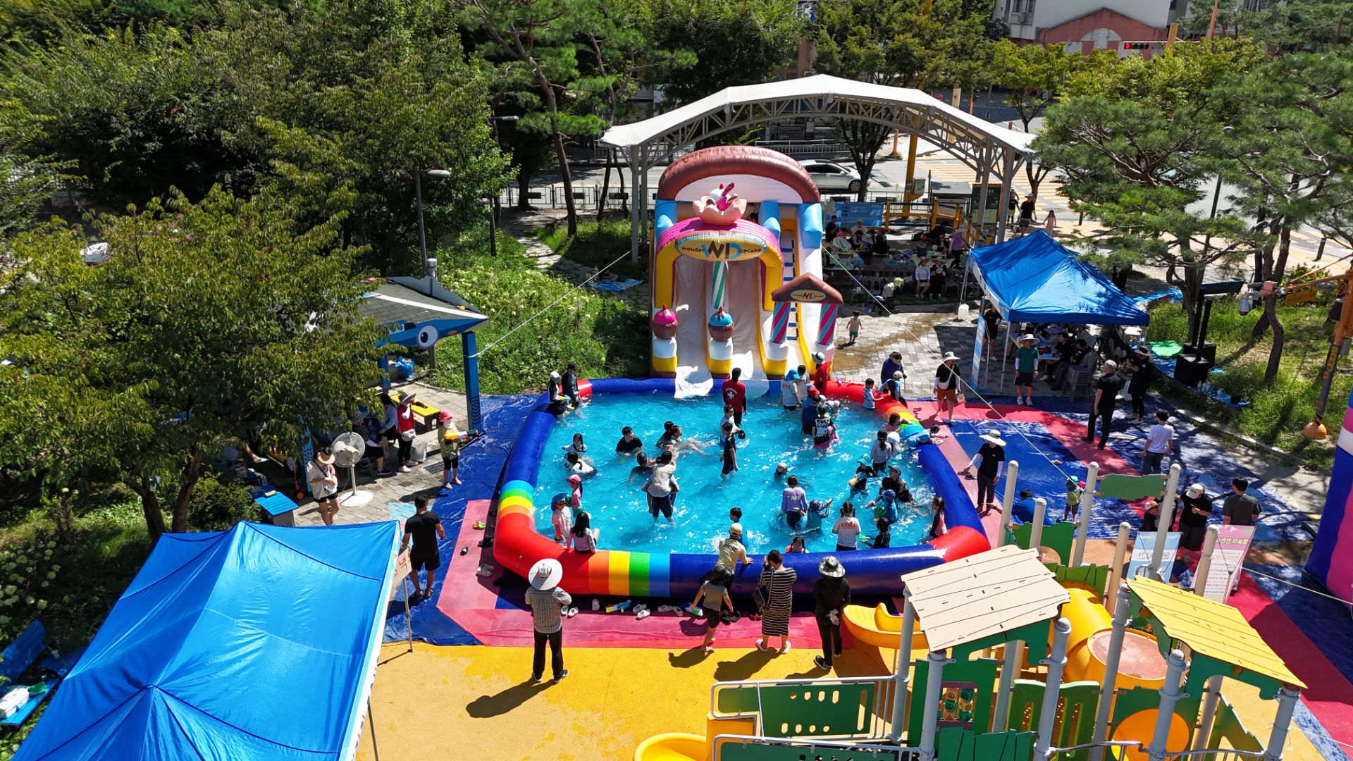 여름 물놀이 패키지 B  구성 : 준대형 워터슬라이드 + 8m x 8m 풀장 (전화,카카오채널문의) 상세 이미지 1