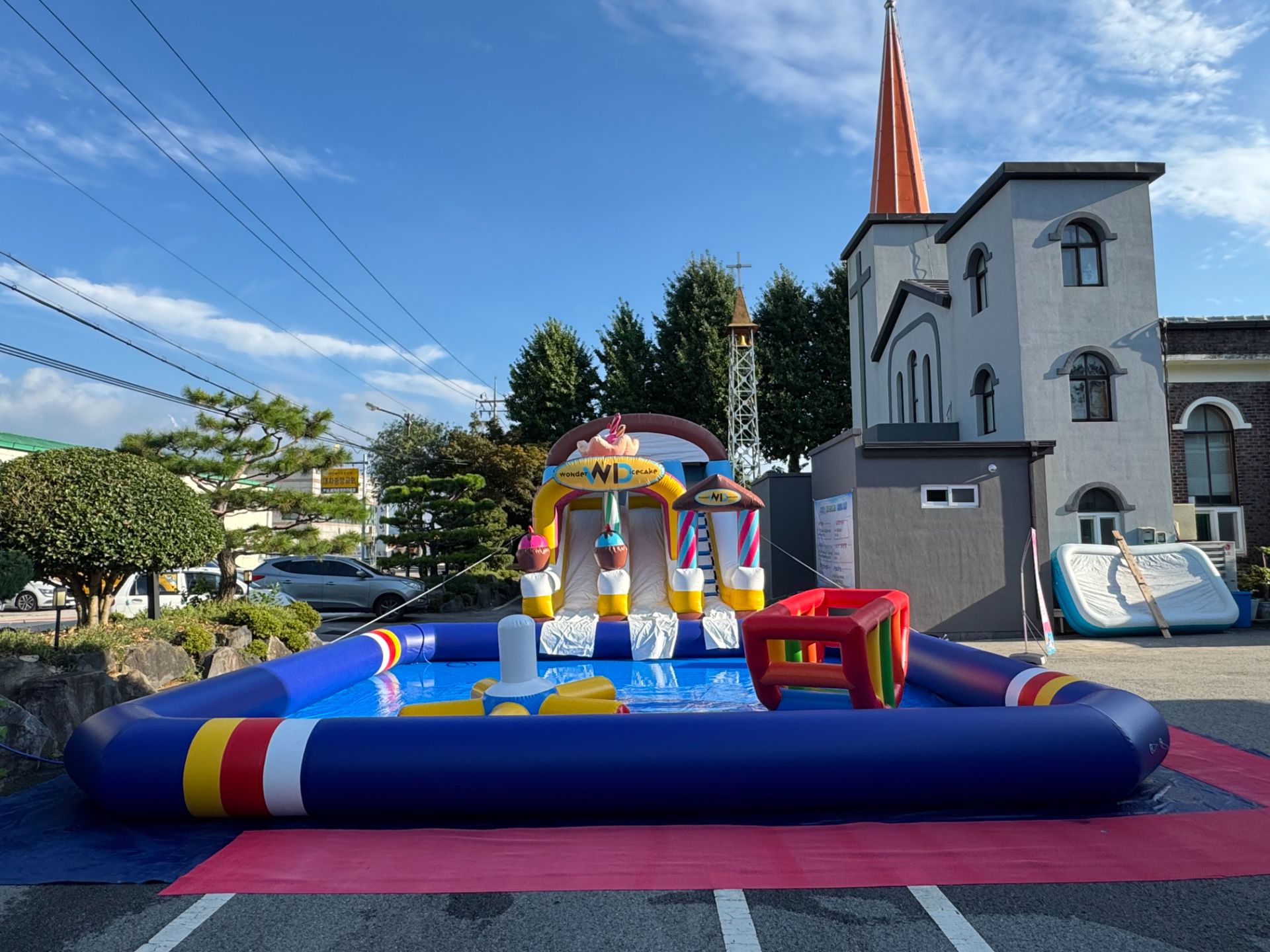 여름 물놀이 패키지 B  구성 : 준대형 워터슬라이드 + 8m x 8m 풀장 (전화,카카오채널문의) 상세 이미지 5